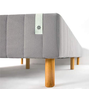 Zinus Justina Quick Snap Standing Mattress Foundation / Platform Bed / No Box Spring Needed / Grey, Queen