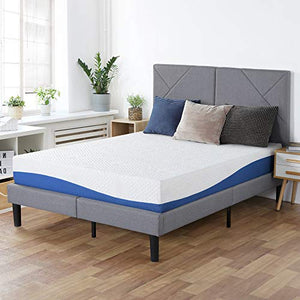 PrimaSleep Wave Gel Infused Memory Foam Mattress, 10'' H, King, Blue